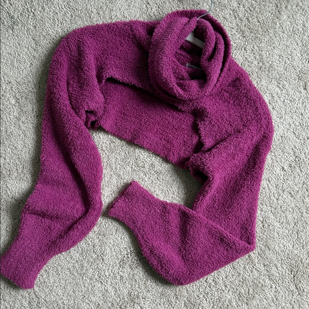 Arizona Jean Co Cozy Women's Pink Cropped Sweater XS